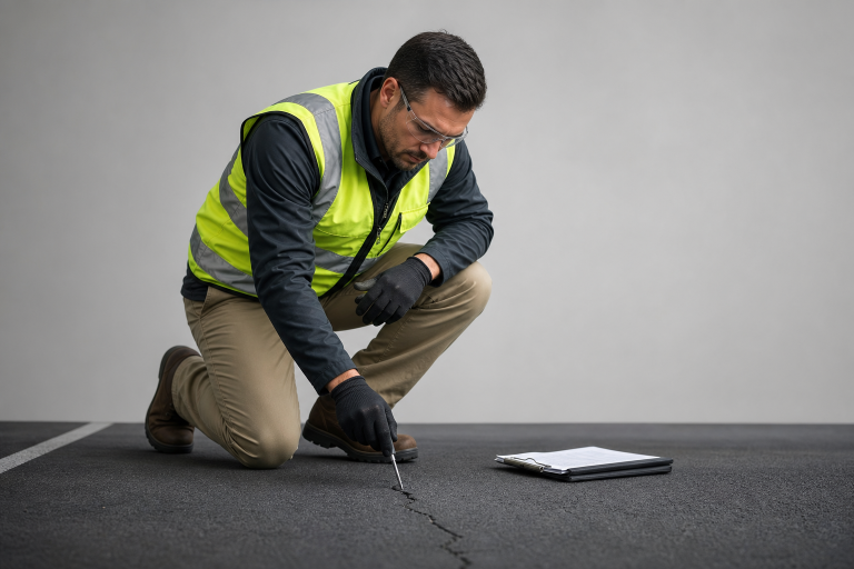 seal coat work on public roadways